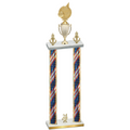 Double Flag USA Year Volleyball Trophy