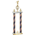 Double Flag USA Fourth Place Swimming Trophy