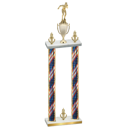 Double Flag USA Victory Swimming Trophy
