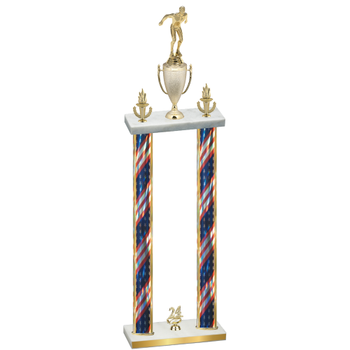 Double Flag USA Year Swimming Trophy