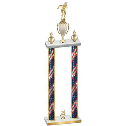 Double Flag USA Year Swimming Trophy