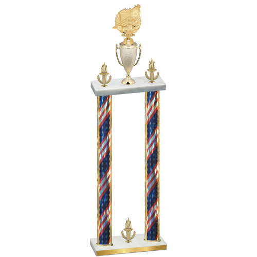 Double Flag USA Victory Swimming Trophy