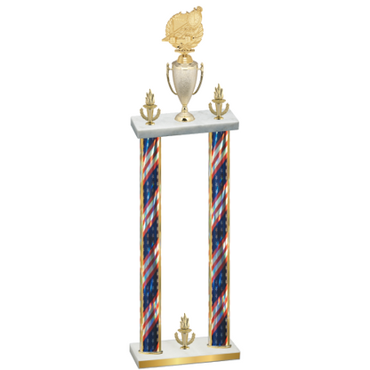 Double Flag USA Victory Swimming Trophy