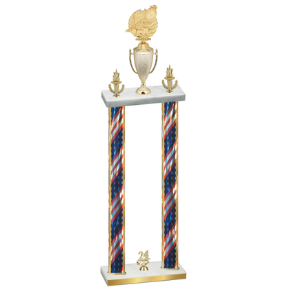 Double Flag USA Year Swimming Trophy