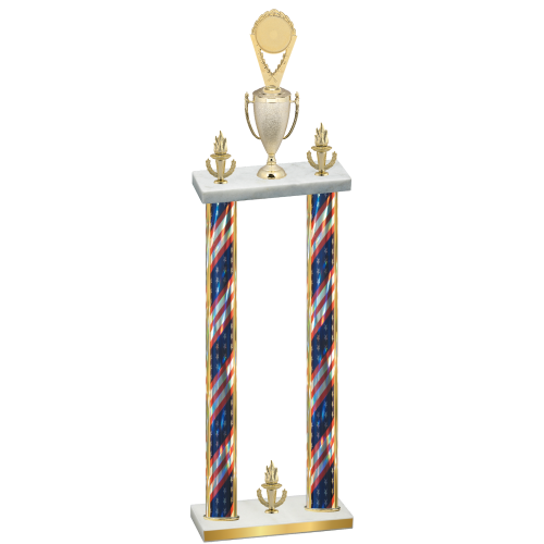 Double Flag USA Victory Insert Trophy