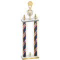 Double Flag USA Year Insert Trophy