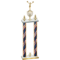 Double Flag USA Year Cheerleading Trophy