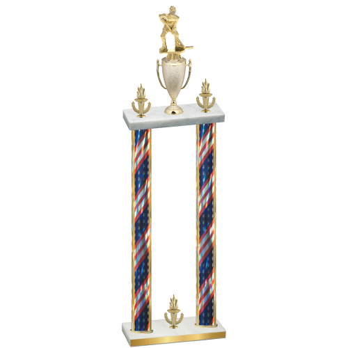 Double Flag USA Victory Hockey Trophy