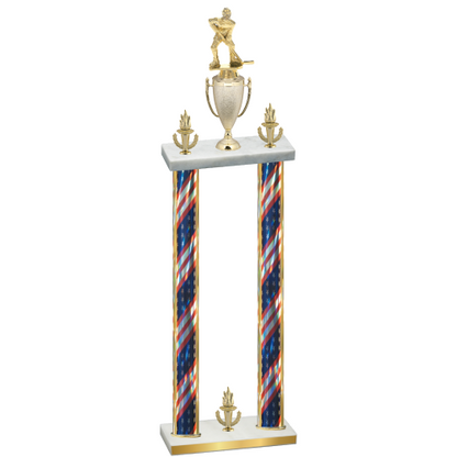 Double Flag USA Victory Hockey Trophy