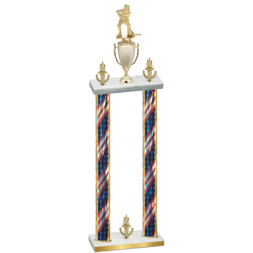 Double Flag USA Victory Hockey Trophy