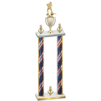 Double Flag USA Victory Hockey Trophy