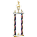 Double Flag USA First Place Lacrosse Trophy