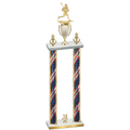Double Flag USA Year Lacrosse Trophy