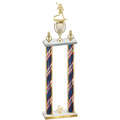 Double Flag USA Fourth Place Lacrosse Trophy
