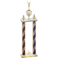 Double Flag USA Third Place Victory Trophy