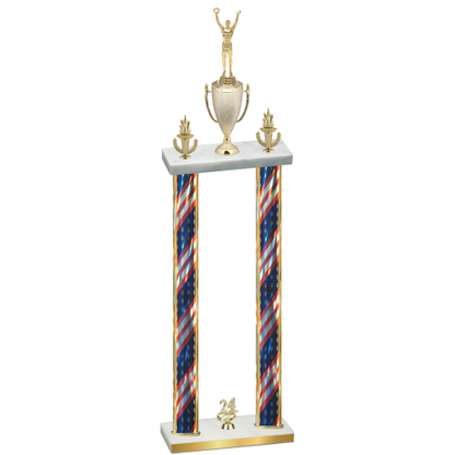 Double Flag USA Year Victory Trophy
