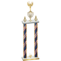 Double Flag USA First Place Victory Trophy