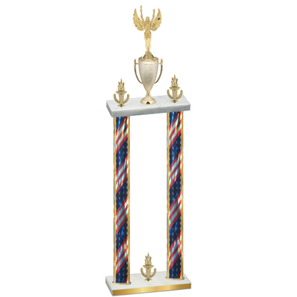 Double Flag USA Victory Victory Trophy