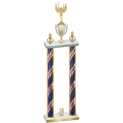 Double Flag USA Year Victory Trophy