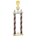Double Flag USA Third Place Pickleball Trophy