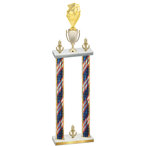 Double Flag USA Victory Pickleball Trophy