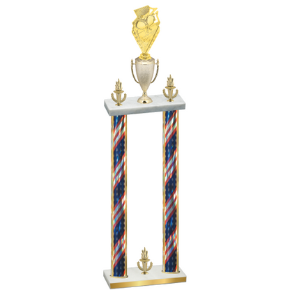 Double Flag USA Victory Pickleball Trophy