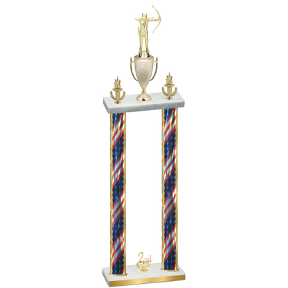 Double Flag USA Second Place Archery Trophy