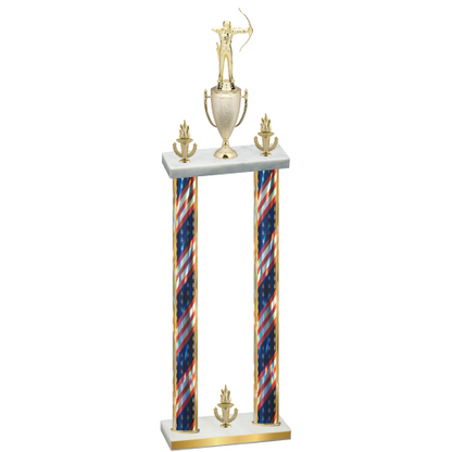 Double Flag USA Victory Archery Trophy