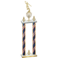 Double Flag USA Victory Basketball Trophy