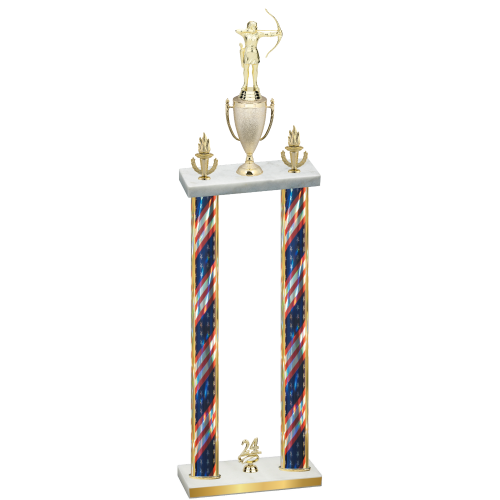 Double Flag USA Year Archery Trophy