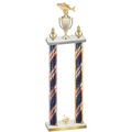 Double Flag USA First Place Fishing Trophy