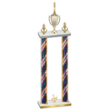 Double Flag USA Third Place Chess Trophy
