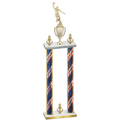 Double Flag USA Victory Basketball Trophy