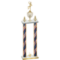 Double Flag USA First Place Majorette Trophy
