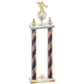 Double Flag USA First Place Fishing Trophy