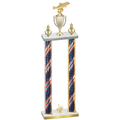 Double Flag USA First Place Fishing Trophy