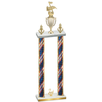 Double Flag USA Second Place Music Trophy