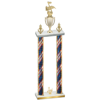 Double Flag USA Third Place Music Trophy