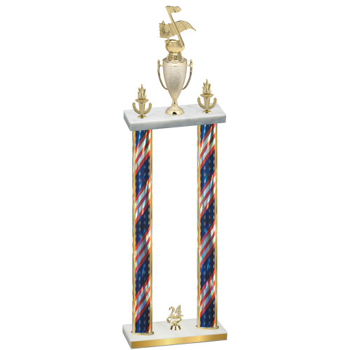 Double Flag USA Year Music Trophy