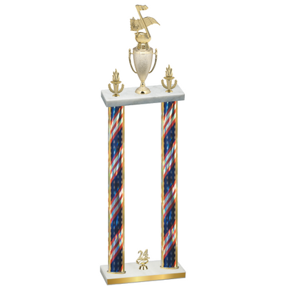 Double Flag USA Year Music Trophy