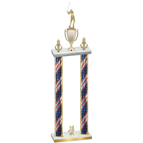 Double Flag USA Year Golf Trophy