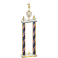 Double Flag USA First Place Golf Trophy