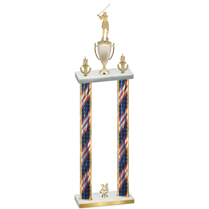Double Flag USA Year Golf Trophy