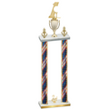 Double Flag USA Second Place Golf Trophy