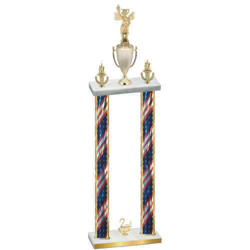 Double Flag USA Second Place Academics Trophy