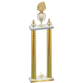 Double Gold Carbon Fiber First Place Soccer Trophy
