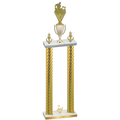 Double Gold Carbon Fiber Second Place Rugby Trophy