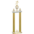 Double Gold Carbon Fiber Third Place Running Trophy