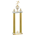 Double Gold Carbon Fiber Third Place Running Trophy