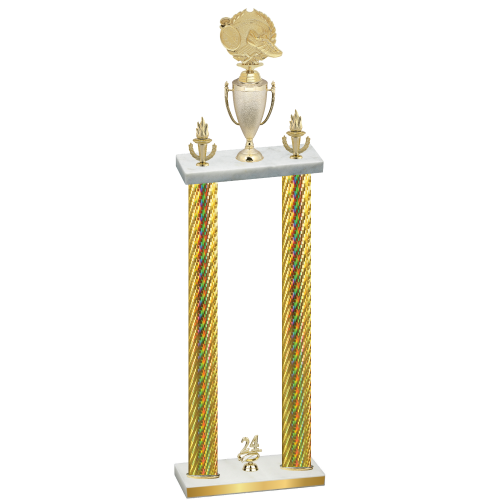 Double Gold Carbon Fiber Year Running Trophy